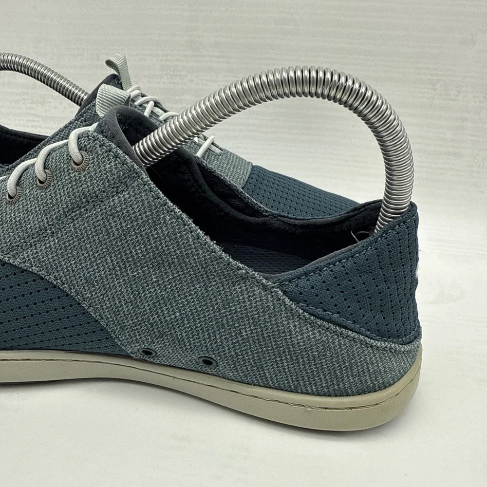 Olukai Nohea Moku Mens Size 8 Blue Mesh Boat Shoes Sneakers No Tie Slip On